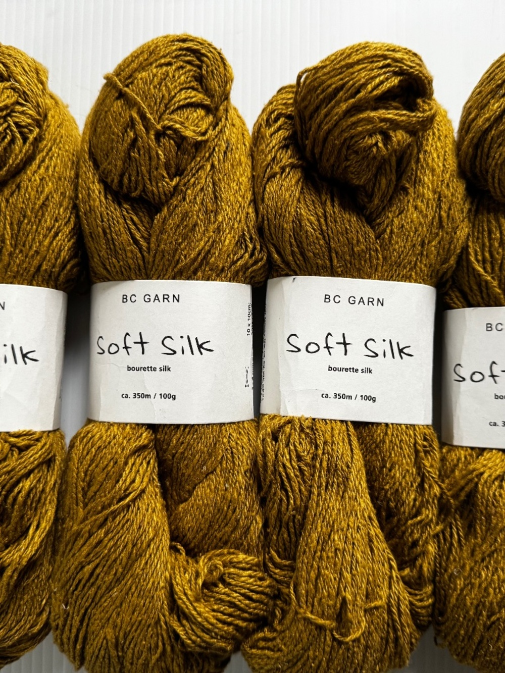 Four Skeins Yarn - BC Garn Soft Silk- Curry